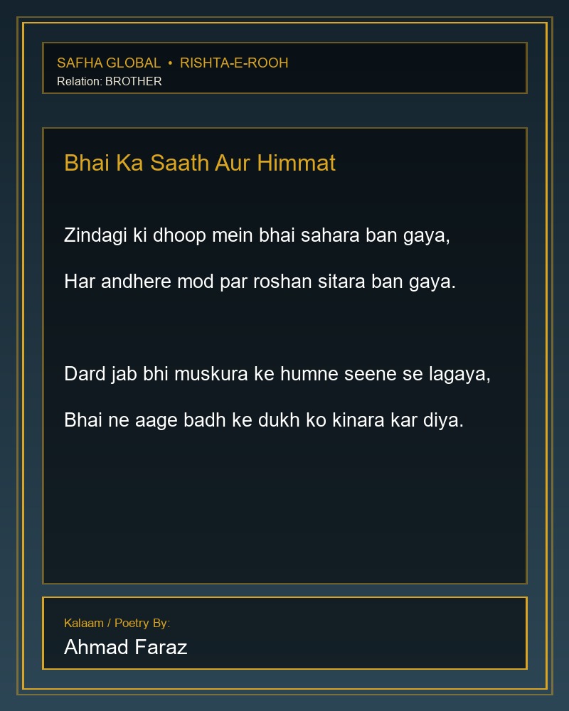 Bhai Ka Saath Aur Himmat