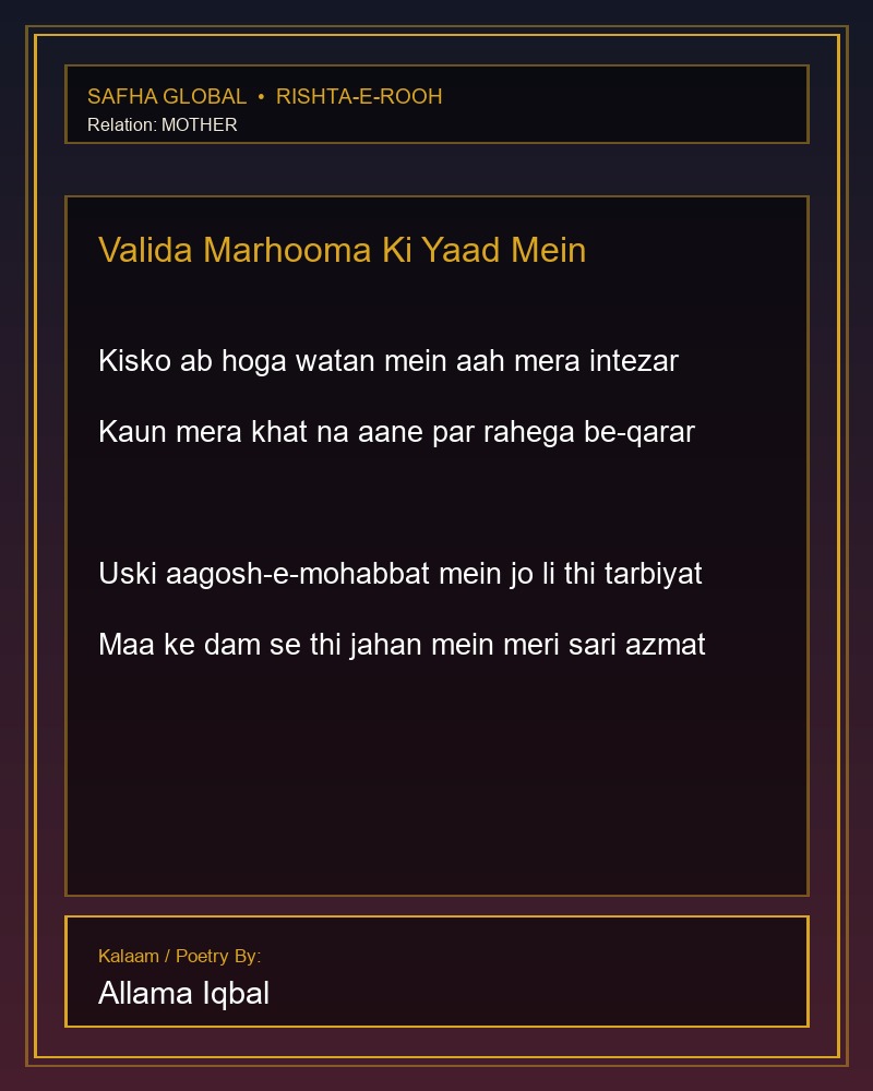 Valida Marhooma Ki Yaad Mein